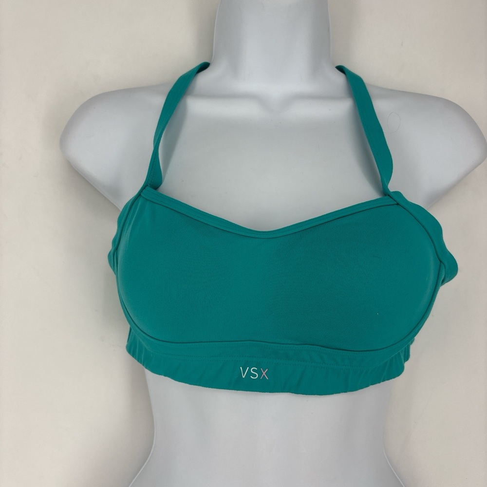 VSX Green Sports Bra Halter Style Fitness Workout Blue Exercise Small
